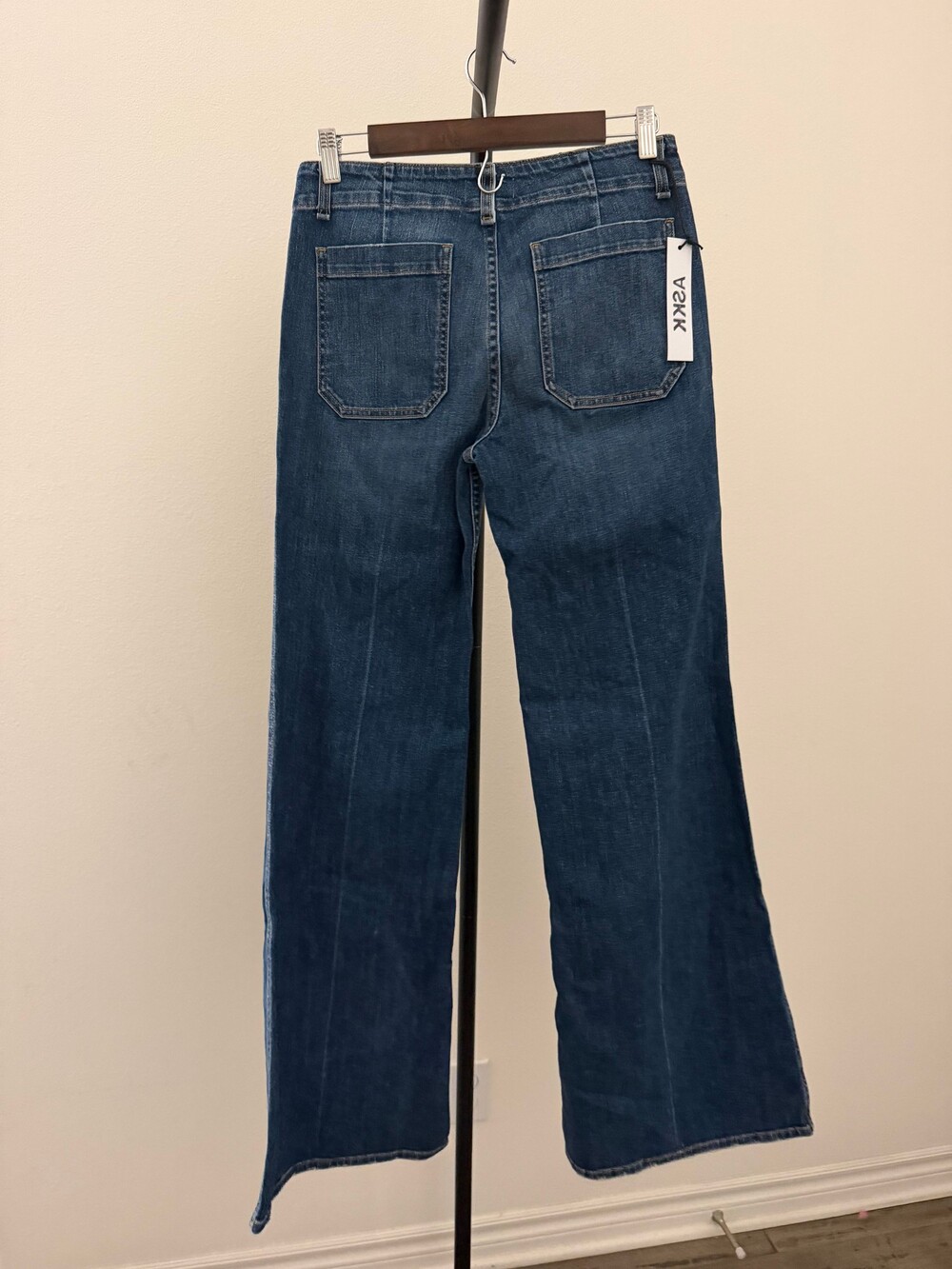 ASKK NY Boma Jean Wide Leg Jeans Size 25 Blue Cotton PU - Picture 6 of 7